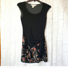 STUDIO M PETITE Popover Scoopneck Wrap-look Floral Dress Small Petite