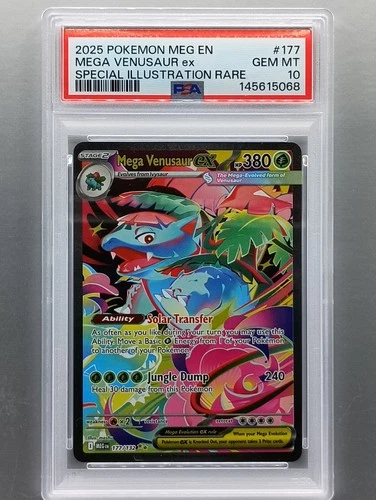 2025 Pokemon Mega Evolution Mega Venusaur ex #177 SIR PSA 10