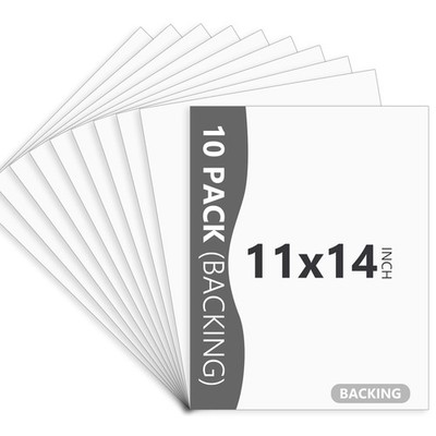 10 Pack Backing Boards Only - 11X14 Uncut White Mats Matboards, Acid Free & W...
