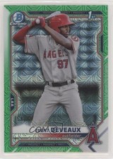 2021 Bowman Mega Box Green Mojo Refractor 54/99 Trent Deveaux #BCP-94 0wp8