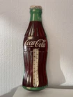 Vintage Coca-Cola Bottle Metal Thermometer Wall Sign 16” Coke Advertising Decor