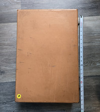 Brown vintage Hard-Sided Suitcase 18"  Under Solid, Locking Latches  Handle