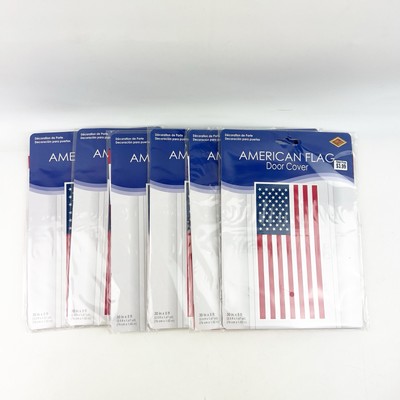 6 Beistle 4th of July Party Decoration Wall Door Cover American Flag 5 x30'' NEW