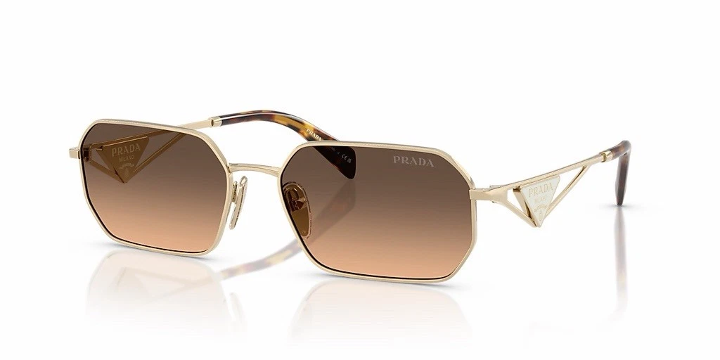 PRADA Gold Brown Sunglasses for Women for sale | eBay