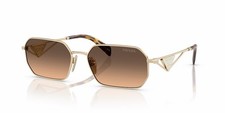 PRADA PR A51S ZVN50C Pale Gold Brown Grey Gradient Lens Sunglasses AUTHENTIC