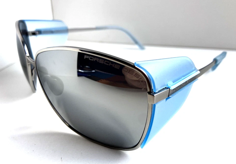 Nuevas gafas de sol para mujer PORSCHE DESIGN P 8599 P8599 B azul titanio espejadas Foto 4 de 4