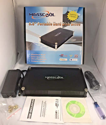 MNSSCOOL 3.5'' External Hard Disk Case  Fanner Tech USA  Support 1 TB HDD USB 2.0
