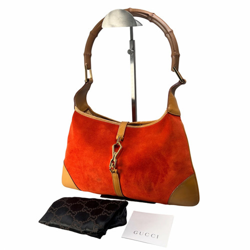 Gucci Bamboo Jackie Handbag Orange A-14306