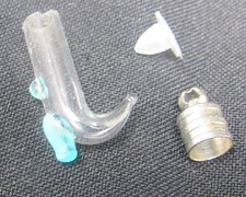 Blue Cowboy Boot Clear Glass Vial 1" Bottle Charm Cremation Ashes Pendant Rice T