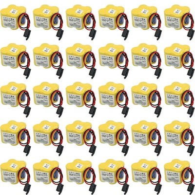 30-Pack BR-2/3AGCT4A 6V Batteries 4400mah with Plug for FANUC A98L-0031-0025