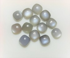 7mm Gray Moonstone Cushion Cabochon For Making Loose Gemstone