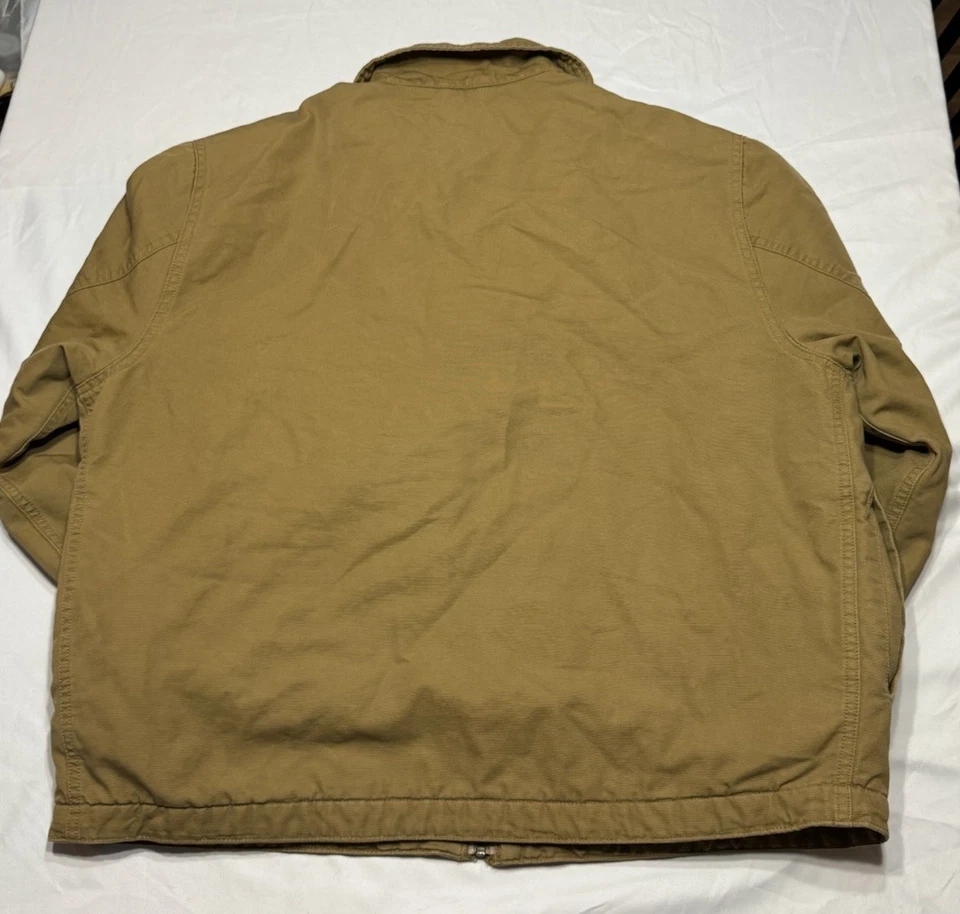 Vintage GAP Harrington Canvas Jacket Size L Plaid Lined Full Zip Y2K 2000s Mall  - Image 2 of 4