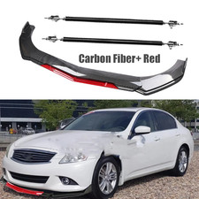 Front Bumper Lip Splitter Spoiler Strut Rods Carbonfiber For Infiniti G37 G35 Front Bumper Lip Splitter Spoiler Strut Rods Carbonfiber For Infiniti G37 G35