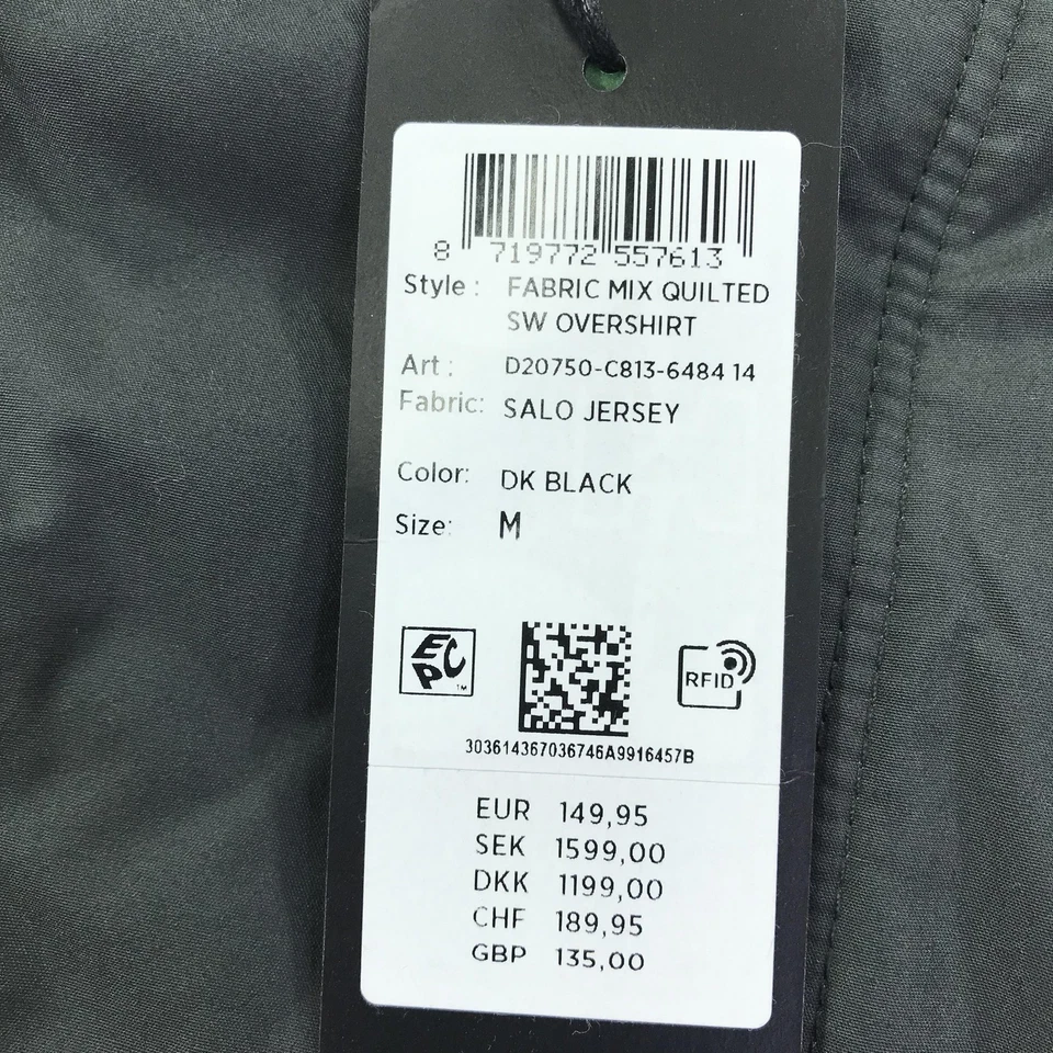 Chaqueta Pullover G-Star RAW Para Hombre Mediana Negra Mezcla de Tela Acolchada Salo Jersey Nueva Foto 4 de 4