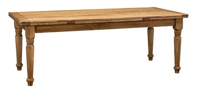 Tavolo Country Allungabile en Bois Massif de Tilleul 220x100 pour Salle à Manger - Photo 1/4