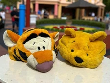 Tokyo Disney Resort Winnie the Pooh & Tigger Fan Cap Plush Hat Set Japan Limited
