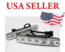 5-led White Bulb 7.5 Drl Daytime Running Fog Light For Subaru Porsche Mazda 5-led White Bulb 7.5 Drl Daytime Running Fog Light For Subaru Porsche Mazda