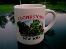 COOPER TOWN NEW YORK HOME OF BASEBALL  VINTAGE   MUG NICE SOUVENIR