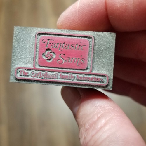 LETTERPRESS PRINT BLOCK Fantastic Sam's The Original family haircutters - Picture 3 of 3