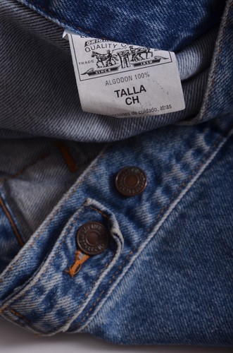 LEVIS ROJO Tab 70595 Vintage Jeans Denim Chaleco Manga Menos - Imagen 4 de 6