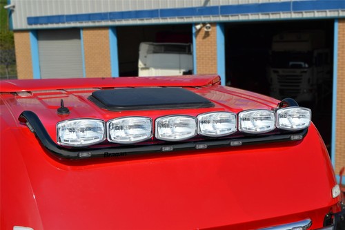 Barra de techo + LED empotrado para accesorios Renault Magnum acero inoxidable - NEGRO - Imagen 3 de 5