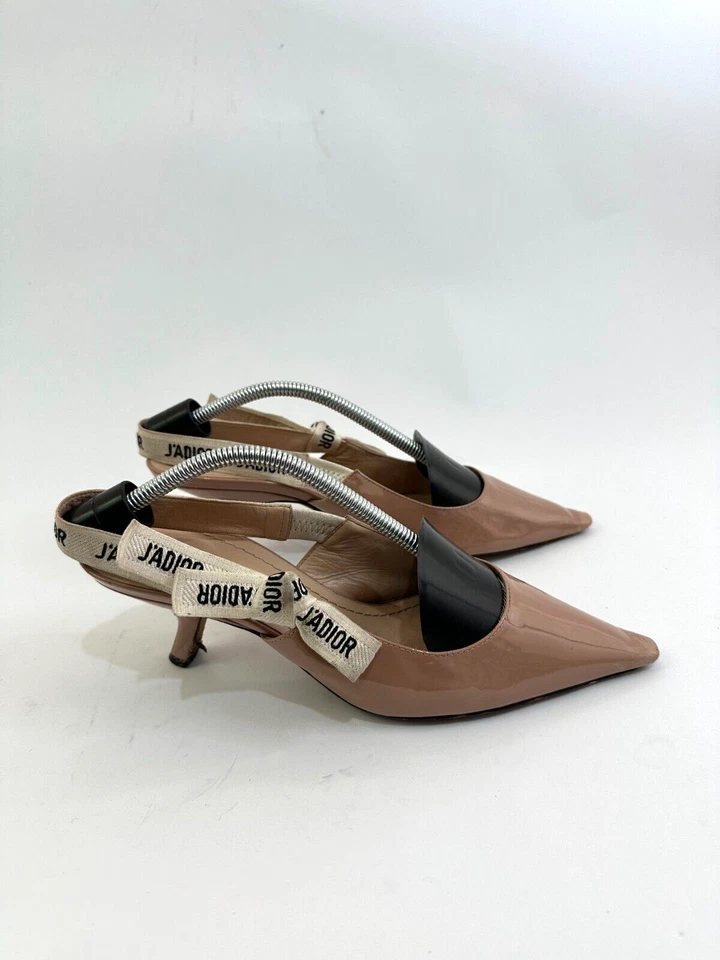 Sandalias Dior beige charol J'adior con cordones talla 38,5 EU Foto 2 de 4