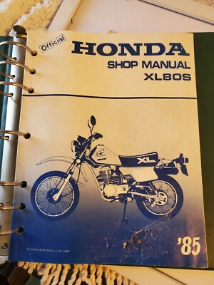 Honda 1985 XL80S Original Factory Shop Service Manual  XLNT CONDITION box5