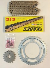 DID VX3 Gold X-Ring Chain And JT Sprocket Kit fits GSF1250 Bandit 2007-2009