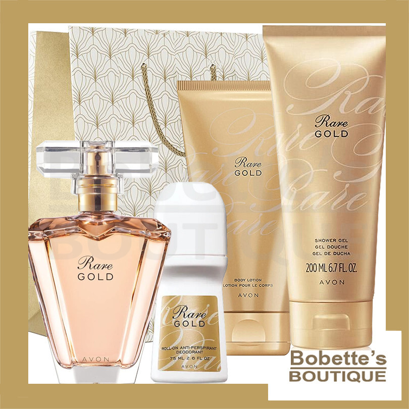Rare Gold Avon Set Prestige Flacon 50ml et Soins Satinés Sillage Intense