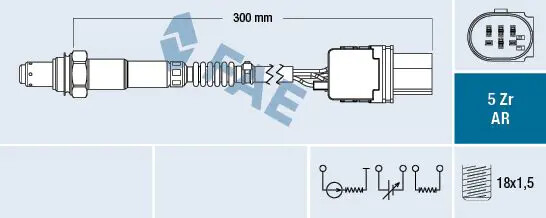Sonda lambda 75115 FAE per AUDI A6 C6 A6 C6 Avant A5