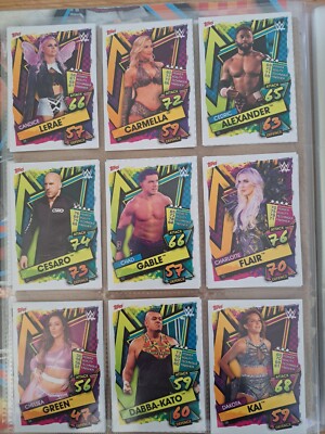 9 Karten 2021 Topps Slam Attax WWE 