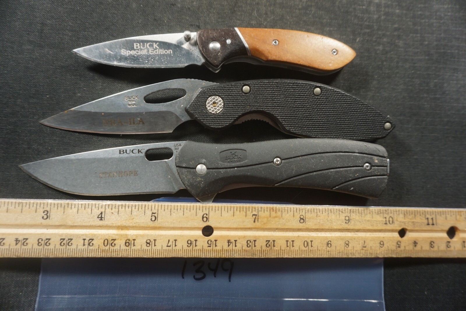 1349 Three Buck pocket knives eBay