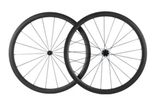700C Carbon Fiber Road Bicycle Wheelset Clincher 38X23mm 3k Matte Basalt Brake