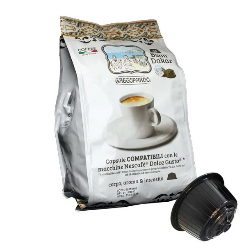 256 Capsul Caffè TODA Gattopardo DAKAR compatibili Nescafè DOLCE GUSTO To.Da
