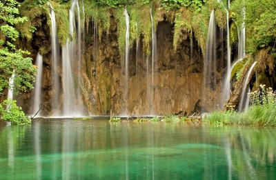 VLIES Fototapete-DSCHUNGEL-(5032ah)-Natur Tropen Biotop Wasserfall XXL Wandbild