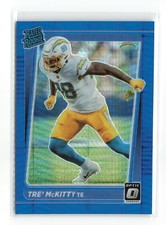 TRE' MCKITTY #284 RC 2021 OPTIC CHARGERS HYPER BLUE RATED ROOKIE