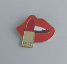 Ipsy Lips With Lipstick Lapel Hat Pin