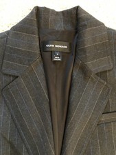 Club Monaco women blazer Gray With Blue Strips Size 4. Nwt.