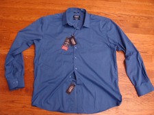 Chaps New Slim Fit Stretch Performance Wrinkle Fre Moisture Wick Dress Shirt XL