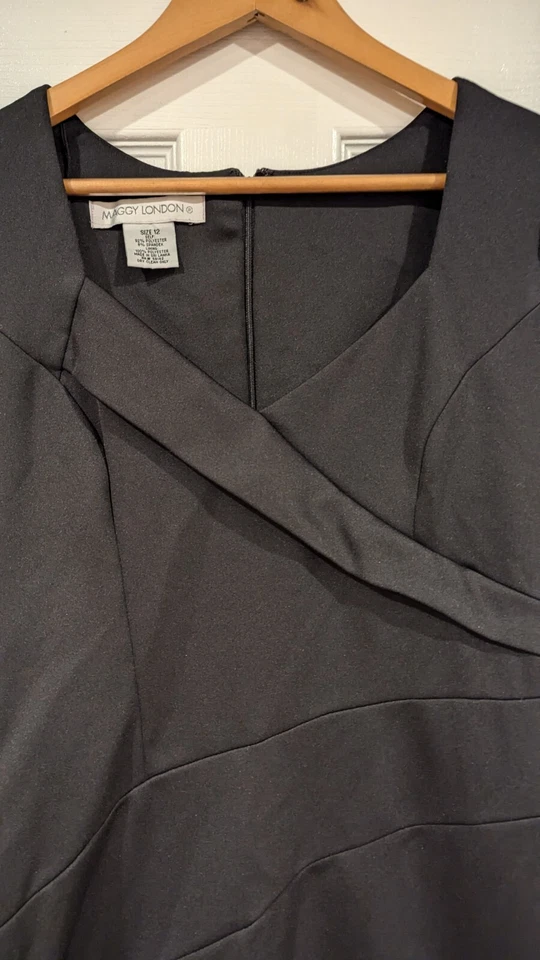 Vestido Vaina Maggy London Bodycon Sexy Jersey Tejido Talla 12 LBD Elástico Formal Foto 2 de 3