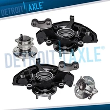Front Steering Knuckles Rear Wheel Hub and Bearings for 2007 - 2009 Toyota Camry