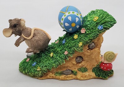 Charming Tails Easter Egg Rolling Mouse Figurine Look Out Below