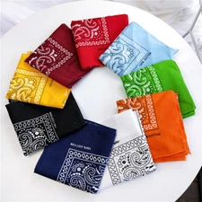 Women Men Bandana Cotton Flower Print Scarf Head Wrap Neck Headband Hair Band
