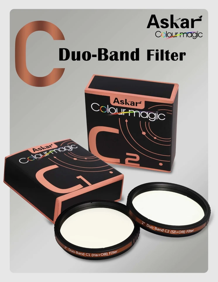 Askar Colour Magic C 2" Duo-band Filter Package for Astro Telescope Color Camera - Image 4 of 4