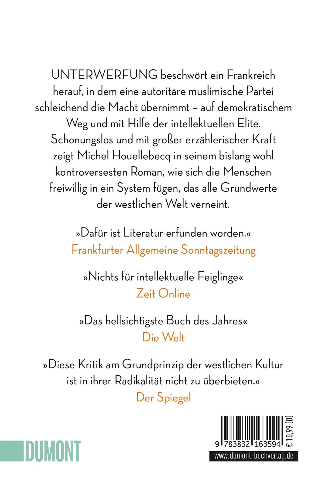 Thumbnail - Unterwerfung | Michel Houellebecq | Taschenbuch | Dumont Taschenbücher