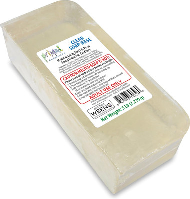 Primal Elements Clear Soap Base - Moisturizing Melt and Pour Glycerin Soap Base 