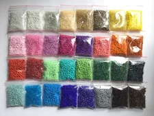 Wholesale Bulk Giant Lot 800g Size 8/0 Glass Seed Beads 32 AWESOME COLORS Fx