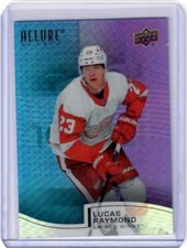 2021-22 UD Allure Lucas Raymond Blue Purple Rainbow Insert Card /199 Red Wings