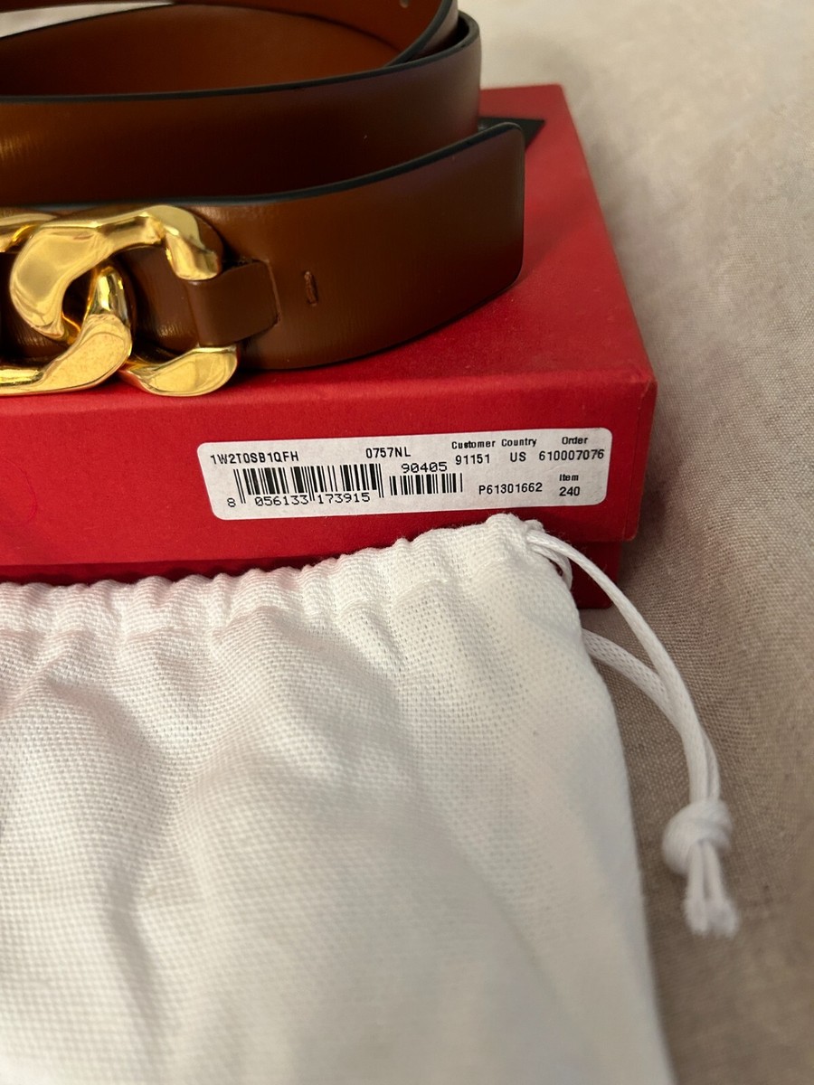 Valentino Garavani VCHAIN leather belt brown size EU 75 | eBay Valentino Garavani VCHAIN leather belt brown size EU 75 | eBay
