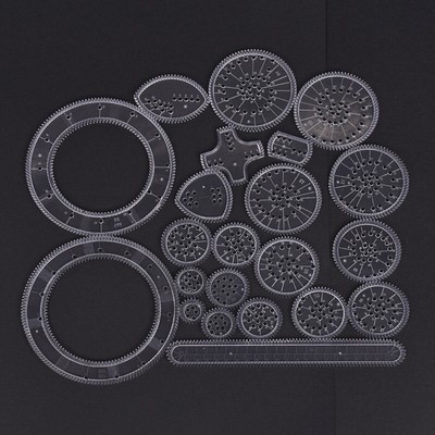 22Pcs Spirograph Geometric Ruler Drawing Tools Kids Toy Simple Operation